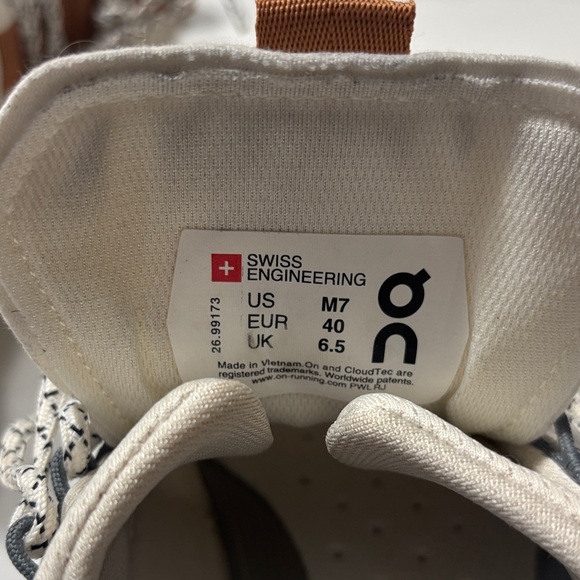 On Running Women's White and Tan Sneakers - Picture 13 of 16